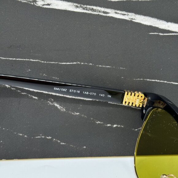 NEW MIU MIU MU 09ZS BLACK GREEN WOMEN SUNGLASSES MU09ZS 1AB07O - Picture 11 of 13